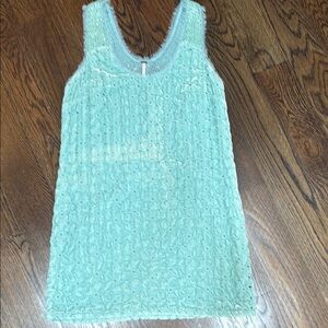 Free People Green Sequin Sheath Mini Dress